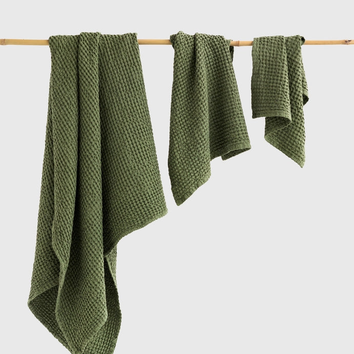 MagicLinen WAFFLE TOWEL 3 PIECE SET IN 11 COLORS