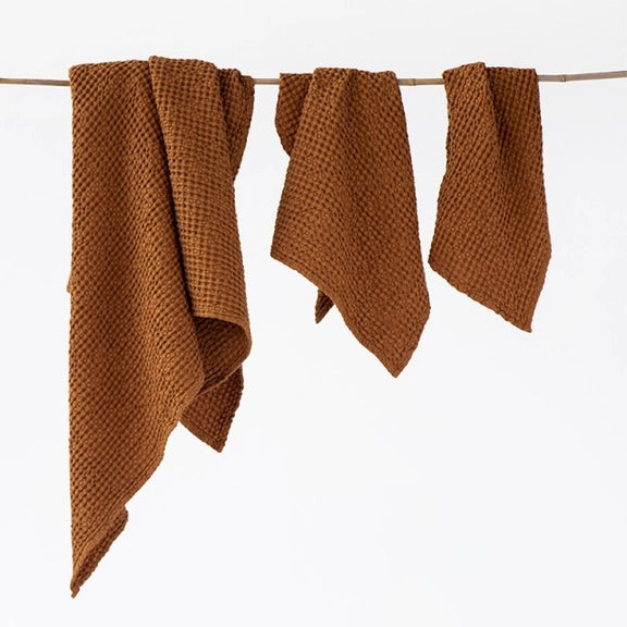 MagicLinen WAFFLE TOWEL 3 PIECE SET IN 11 COLORS