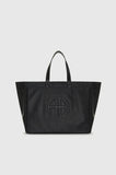 Anine Bing LARGE RIO TOTE - BLACK RECYCLED LEATHER