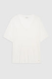 Anine Bing VALE TEE - OFF WHITE CASHMERE BLEND