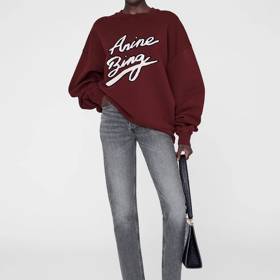 Anine Bing Miles Sweatshirt Chenille Signature
