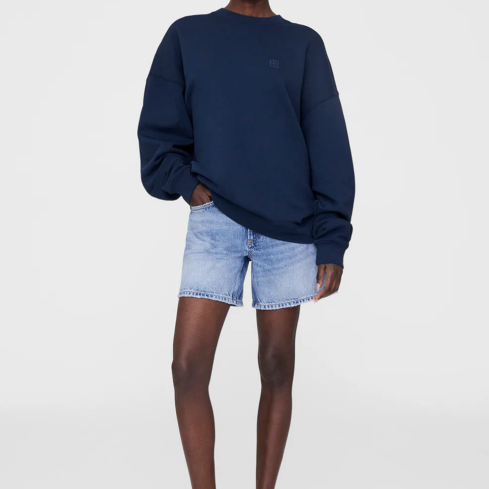 Anine Bing Miles Sweatshirt Framed Monogram