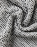 MagicLinen LIGHT GRAY WAFFLE THROW / COUCH COVER / BLANKET