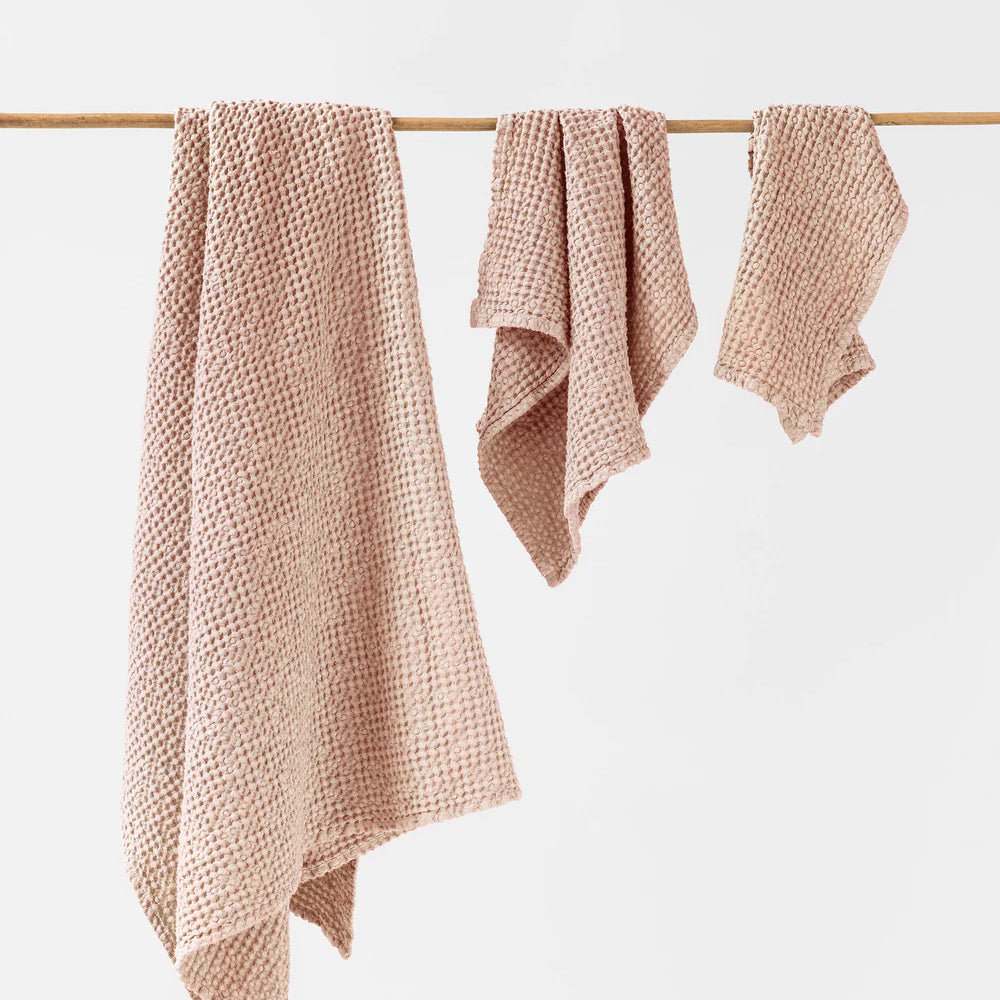 MagicLinen WAFFLE TOWEL 3 PIECE SET IN 11 COLORS