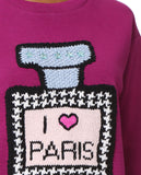 Michaela Buerger I Love Paris Fuchsia Sweatshirt - New Bottle