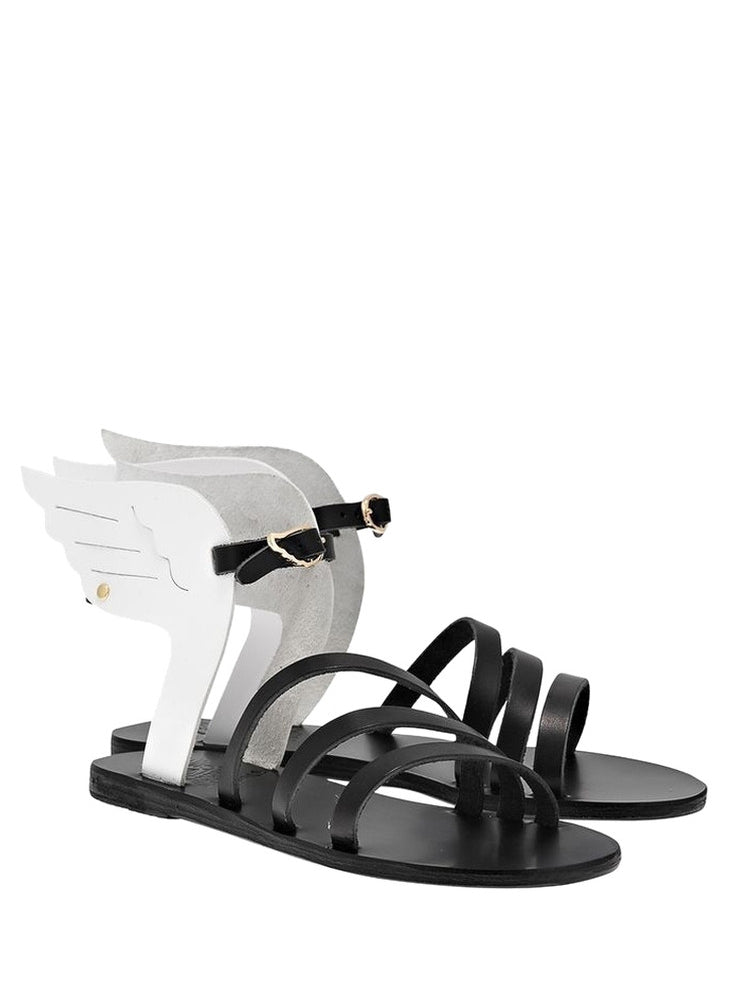 Ancient Greek Sandals Ikaria Flat Sandal - Black/White