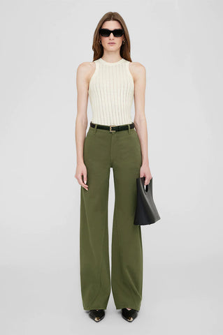 Anine Bing BRILEY PANT - ARMY GREEN
