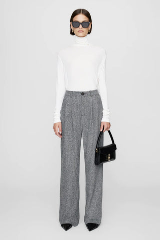 Anine Bing CARRIE PANT - BLACK AND WHITE