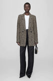 Anine Bing DIANA BLAZER IN CREAM AND BLACK