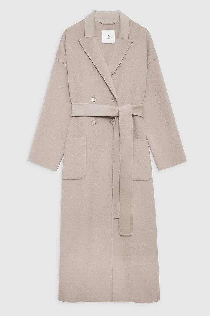 Anine Bing DYLAN MAXI COAT - TAUPE CASHMERE BLEND – ANOTHER20