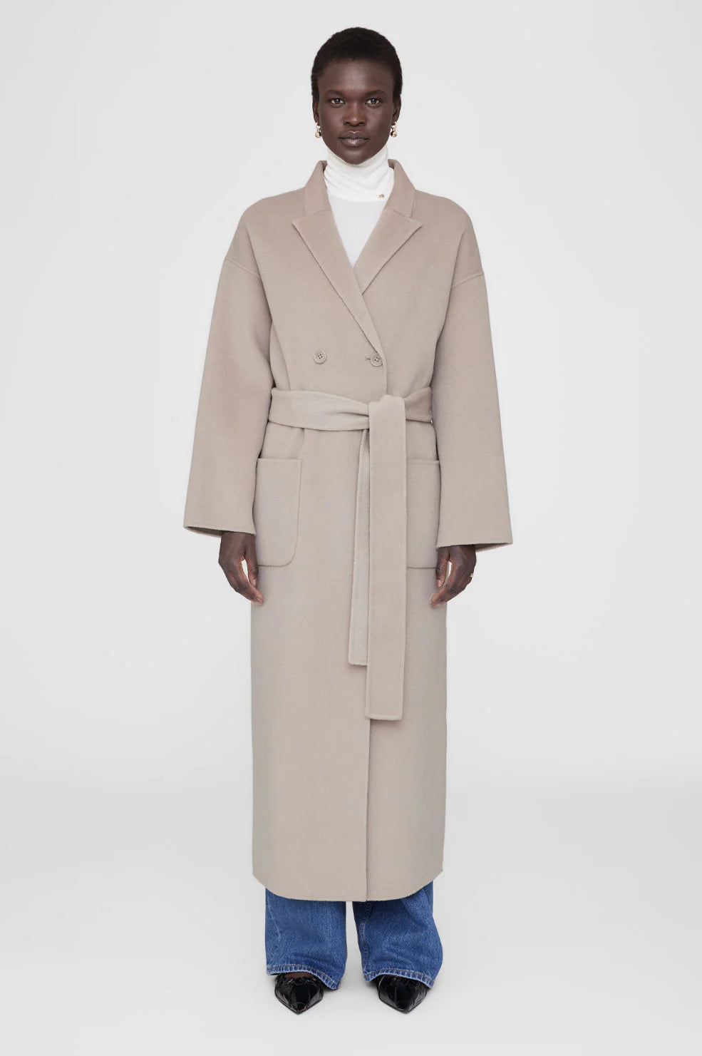 Anine CASHMERE MAXI DYLAN COAT ANOTHER20 – TAUPE - Bing BLEND