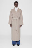 Anine Bing DYLAN MAXI COAT - TAUPE CASHMERE BLEND