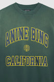 Anine Bing JACI SWEATSHIRT CALIFORNIA - WASHED FADED GREEN
