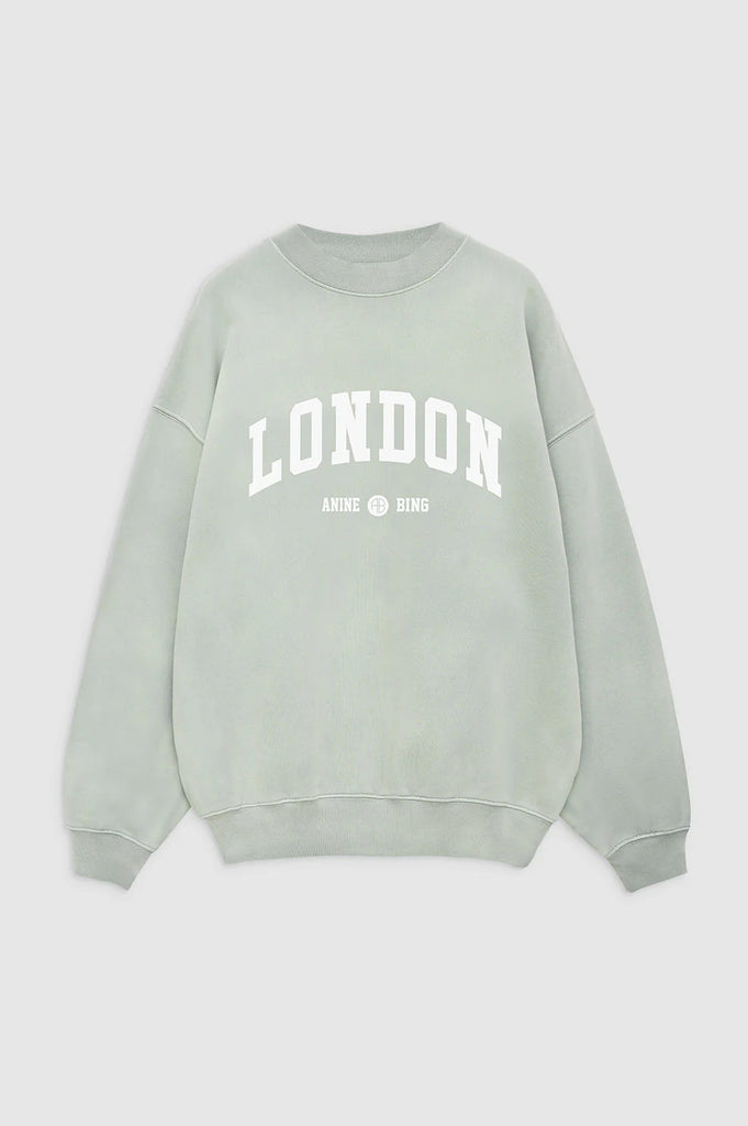 Anine Bing JACI SWEATSHIRT LONDON WASHED FADED SEAFOAM ANOTHER20