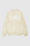 Anine Bing JACI SWEATSHIRT LOS ANGELES - WASHED FADED YELLOW