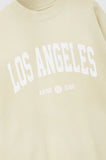 Anine Bing JACI SWEATSHIRT LOS ANGELES - WASHED FADED YELLOW