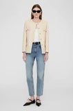 Anine Bing JANET JACKET - CREAM AND PEACH HOUNDSTOOTH