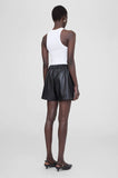 Anine Bing KOA SHORT - BLACK VEGAN LEATHER