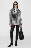 Anine Bing QUINN BLAZER - BLACK AND WHITE HOUNDSTOOTH