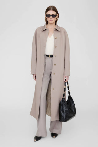 Anine Bing RANDY MAXI TRENCH - TAUPE