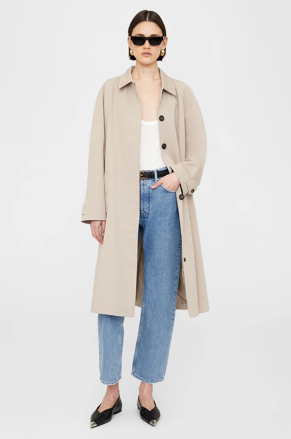 【関税込み】ANINE BING ベージュ Randy トレンチコート Anine Bing Trench Randy – Beige