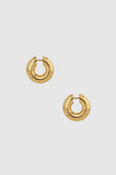 Anine Bing SMALL BOLD LINK HOOPS - GOLD