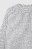 Anine Bing SYDNEY CREW SWEATER - LIGHT HEATHER GREY