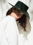 Janessa Leone Crisiant Hat - Deep Green