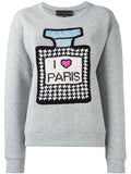 Michaela Buerger I Love Paris Oversized Grey Sweatshirt - New Bottle
