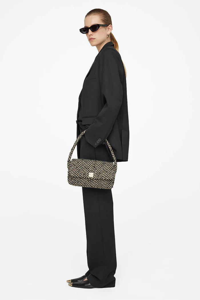 ANINE BING Nico Bag in Houndstooth