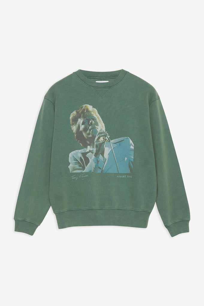 Anine Bing RAMONA SWEATSHIRT AB X TO BOWIE IN GREEN ANOTHER20