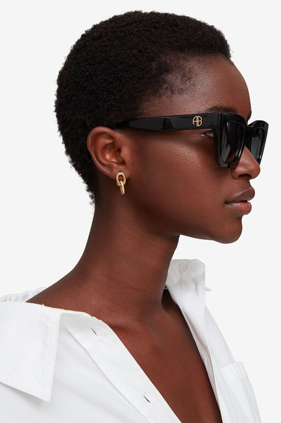 【関税込み】ANINE BING ブラック Indio サングラス ANINE BING Indio Sunglasses in Black | REVOLVE