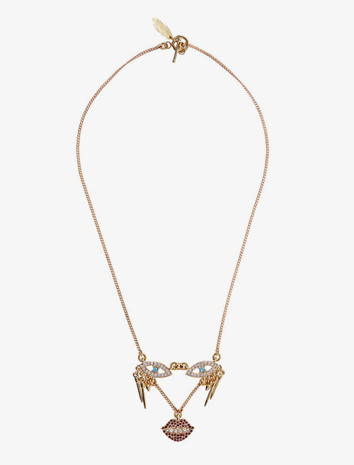 [Lulu Frost] Gold-Tone Crystal Dada Necklace
